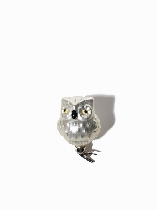 Frost White Owl Ornament